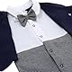 Famuka Baby Jungen Strampler Baby Smoking Anzug Spieler Taufe Hochzeit Partei Outfit Fotoshooting Babykleidung (Marine, 3M)