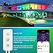 SUPERNIGHT LED Strip Lights with Brighter 5050 LED, Smart Music Sync Dream Color Waterproof Light Strip with Controller for Party, Room Decor, Bedroom, TV, Gaming and Adhesive Tape &16.4Ft