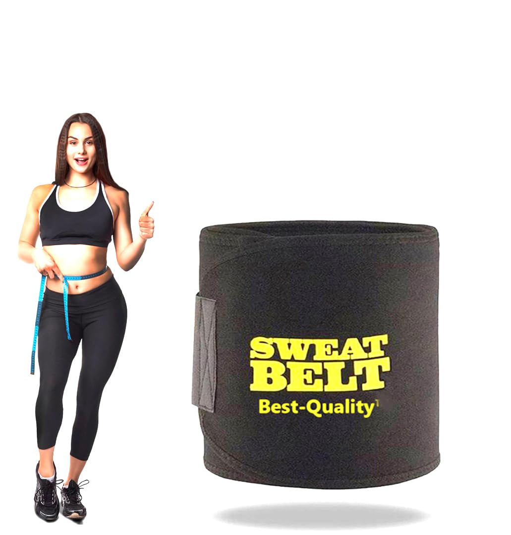Sweat Band Waist Trimmer Belt Slimming Stomach Wrap for Workout for Adults Multicolour-image-29