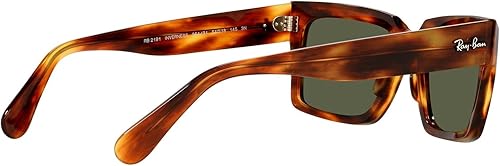 Vista 8 de Ray-Ban Rb2191 Inverness Gafas de sol rectangulares, Rayas HabanaVerde