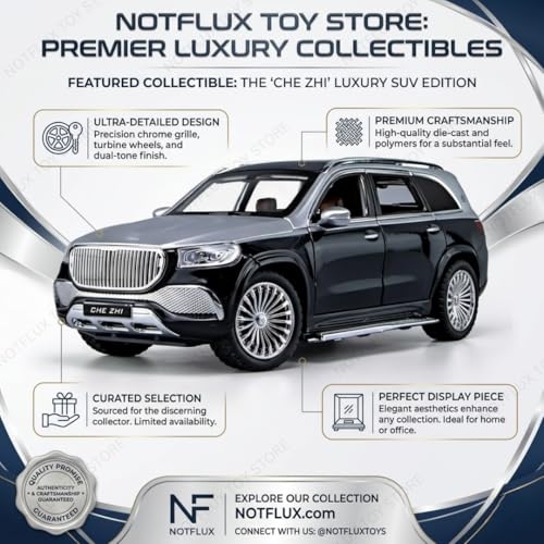 Image of 1:24 Mercedes Benz GLS600 Maybach Toy Car - Luxury Diecast Model with Sound & Light, Pull Back Action Kids Toy Car Gift for Boys & Girls [Multicolor] [Pack of 1]