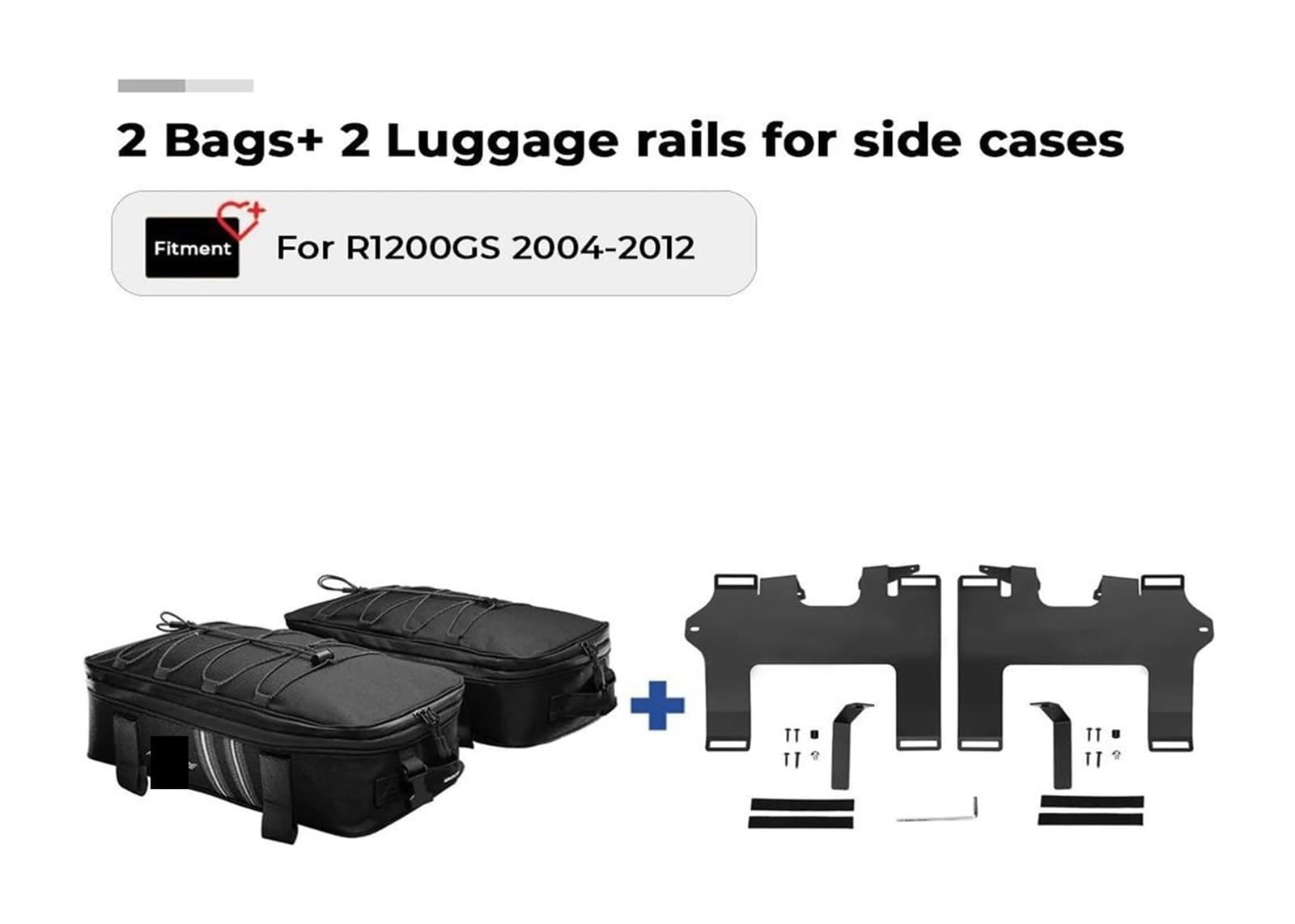 Porte Bagage Moto pour R1200GS 2004 2005 2006 2007 2008 2009 2010 2011 2012 R 1200 GS Rails À Bagages Porte-Bagages Étuis Vario(R1200 2004-2012 B)