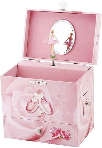 Miniatura 4 de RR ROUND RICH DESIGN Joyero musical para niñas con tema de bailarina color rosa