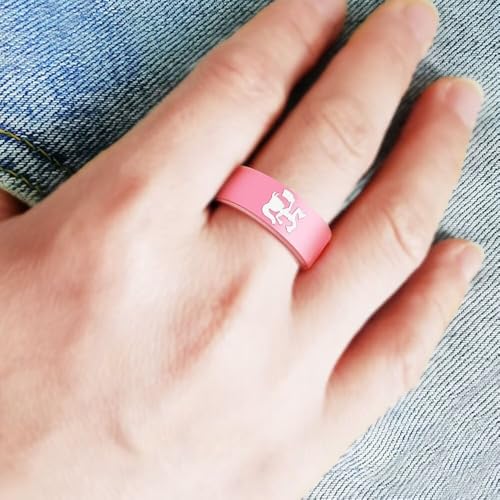 Silicone Hatchet Man Couple Ring,Breathable Rubber Anniversary Promise Engagement Wedding Band,8mm Wide 2mm Thick Men Women Lovers Ring Size 6-133