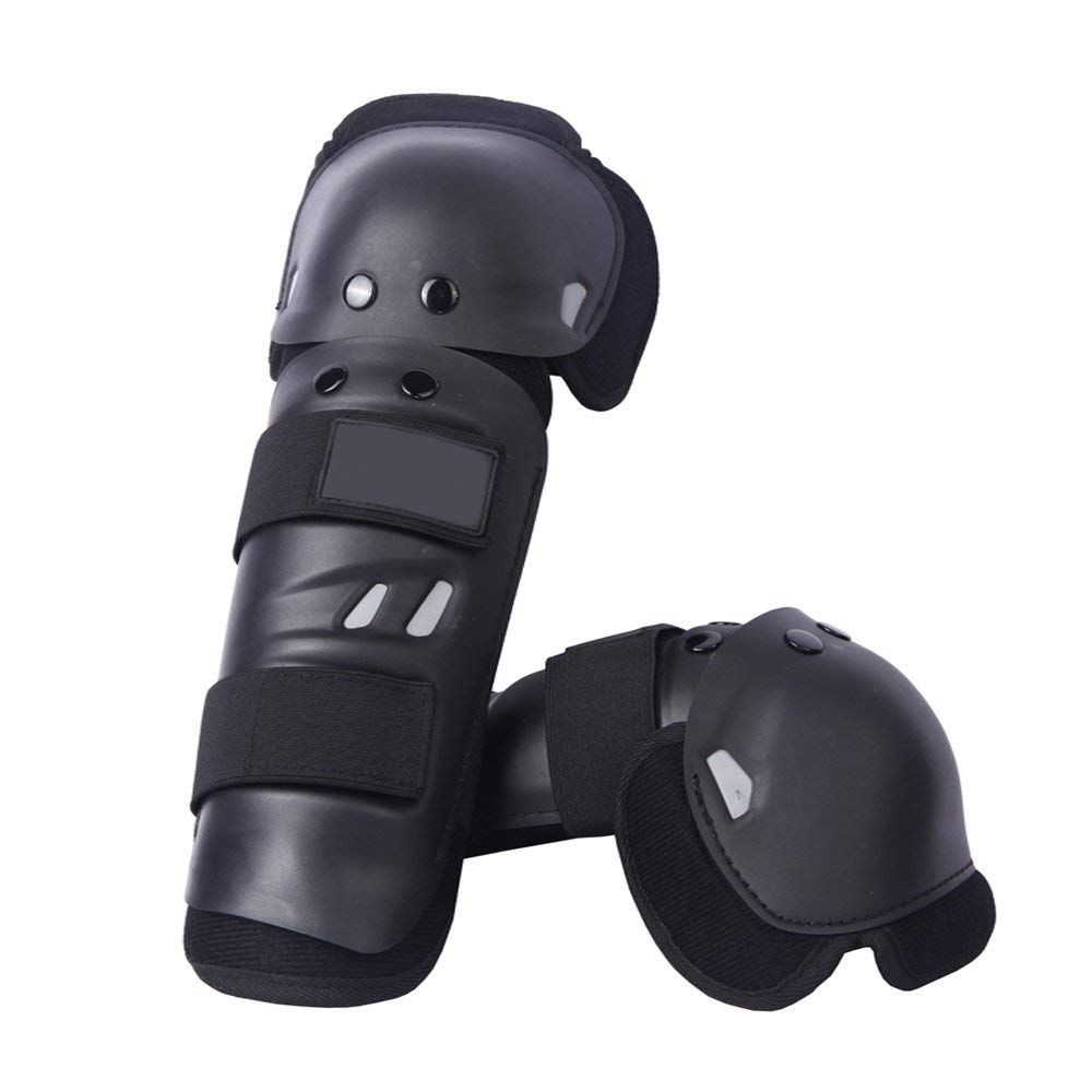 Set De Genouillères Et Coudières Gettimore – Protection Moto, Vélo, Basket, Football, EVA, Taille 38/30 Cm, Noir