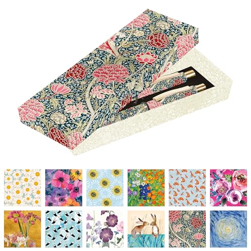TGSC - Ballpoint Pen Gift Set | William Morris - Cray | 2-pack Writing Pens For Women | Gift Pen Box | Effortless Writing, Ballpoint Pens - Ladies Pens Gift Boxed | Pretty Pens | Pen Sets For Ladies