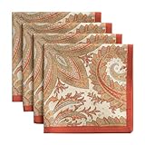 Maison d' Hermine Kashmir Paisley 100% Cotton Set of 4 Napkins, 20 - inch by 20 - inch.