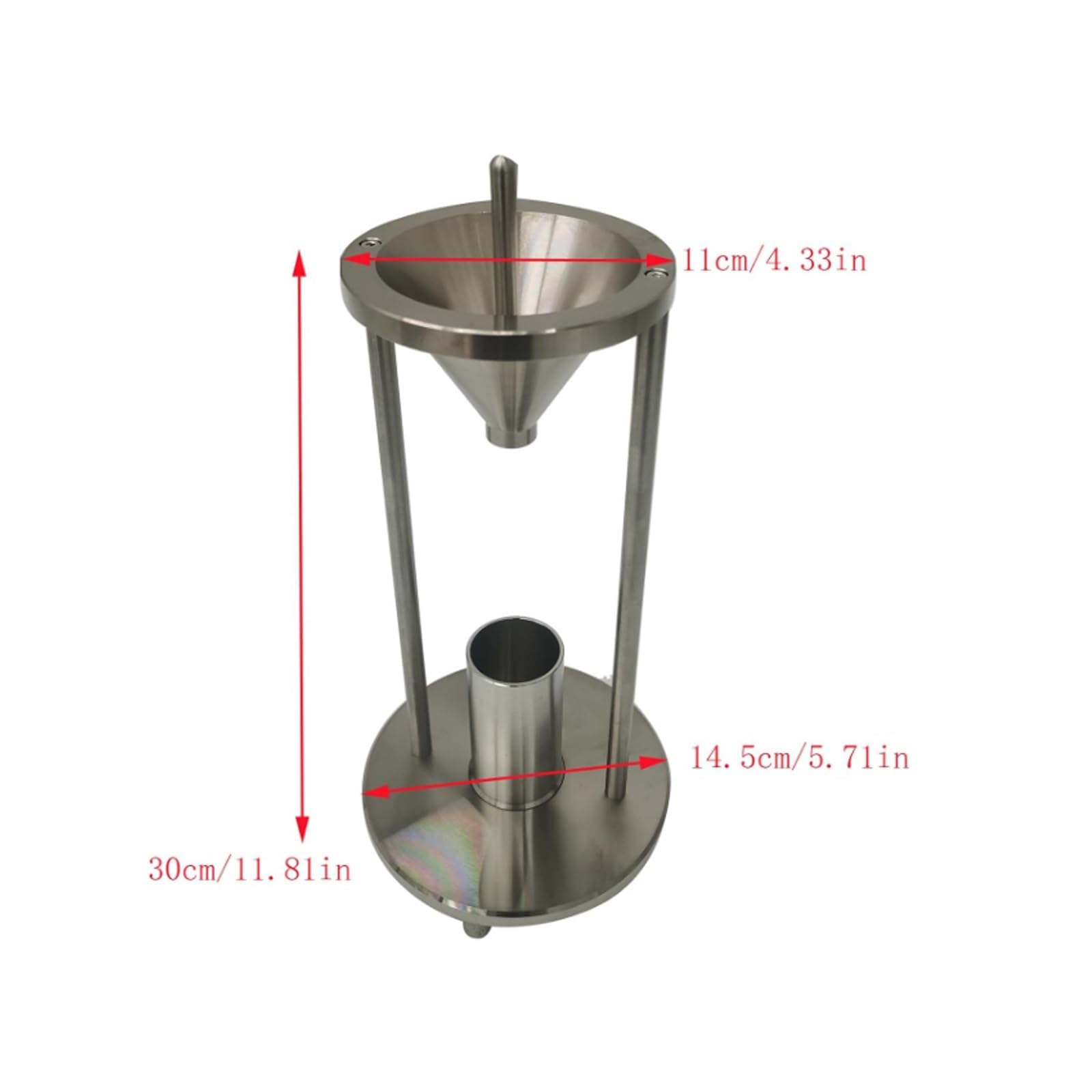 This Bulk Density Tester, Stainless Steel Powder Analyzer with Precision Funnel for Metal and Nonmetal Powder Testing, 100ML Capacity