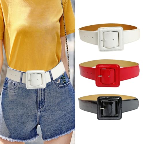 Women's Wide Faux Leather Waist Belt Waistband for Dresses and Coats Fashionable Full of Durability3