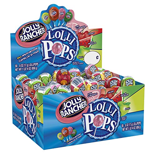 Jolly Rancher Lollipops Bulk Candy, Candy Assortment, 50 Count in Single Box