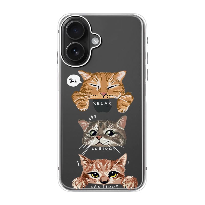 Protégez votre iPhone 17 des rayures avec la coque chat transparent TPU