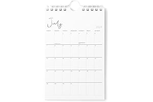 Vertical Mini Monthly Calendar 2024-2025