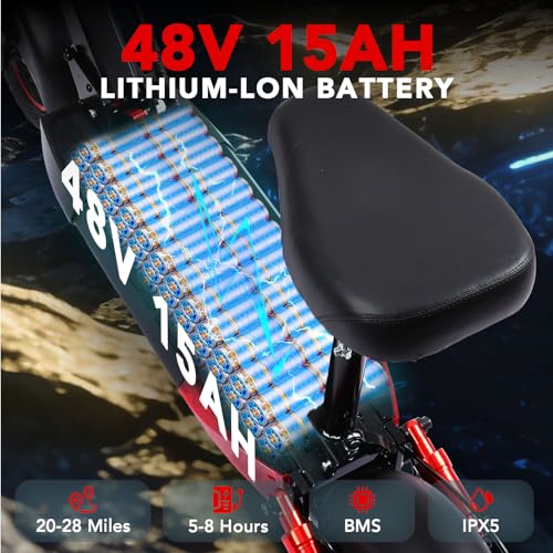 Electric Scooters for Adults with seat,25-30mph Fast Speed,