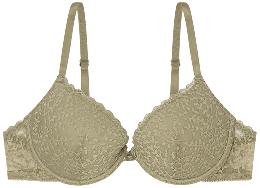 Women'secret Women's Sujetador Acolchado Helankas 1 Beautiful Light Khaki lace Bra, 95B