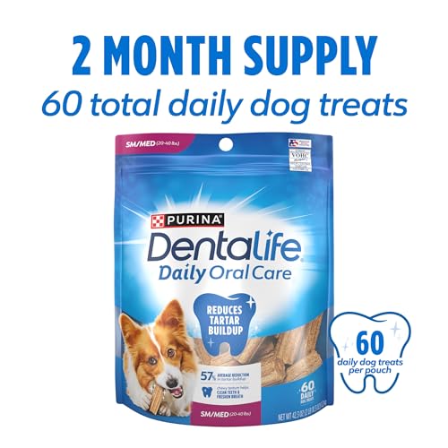 Image of Purina DentaLife Daily Oral Care Dog Dental Chews for Small and Medium Breed Dogs - 60 ct.