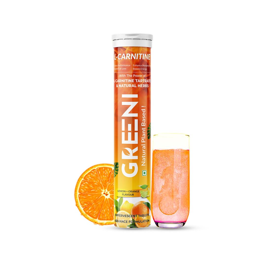 Greeni L Carnitine Tablet Helps In Extra Performance|Faster Fat Loss|Enchance Metabolism|Boosts Energy (Pack of 1, 15 Tablets)