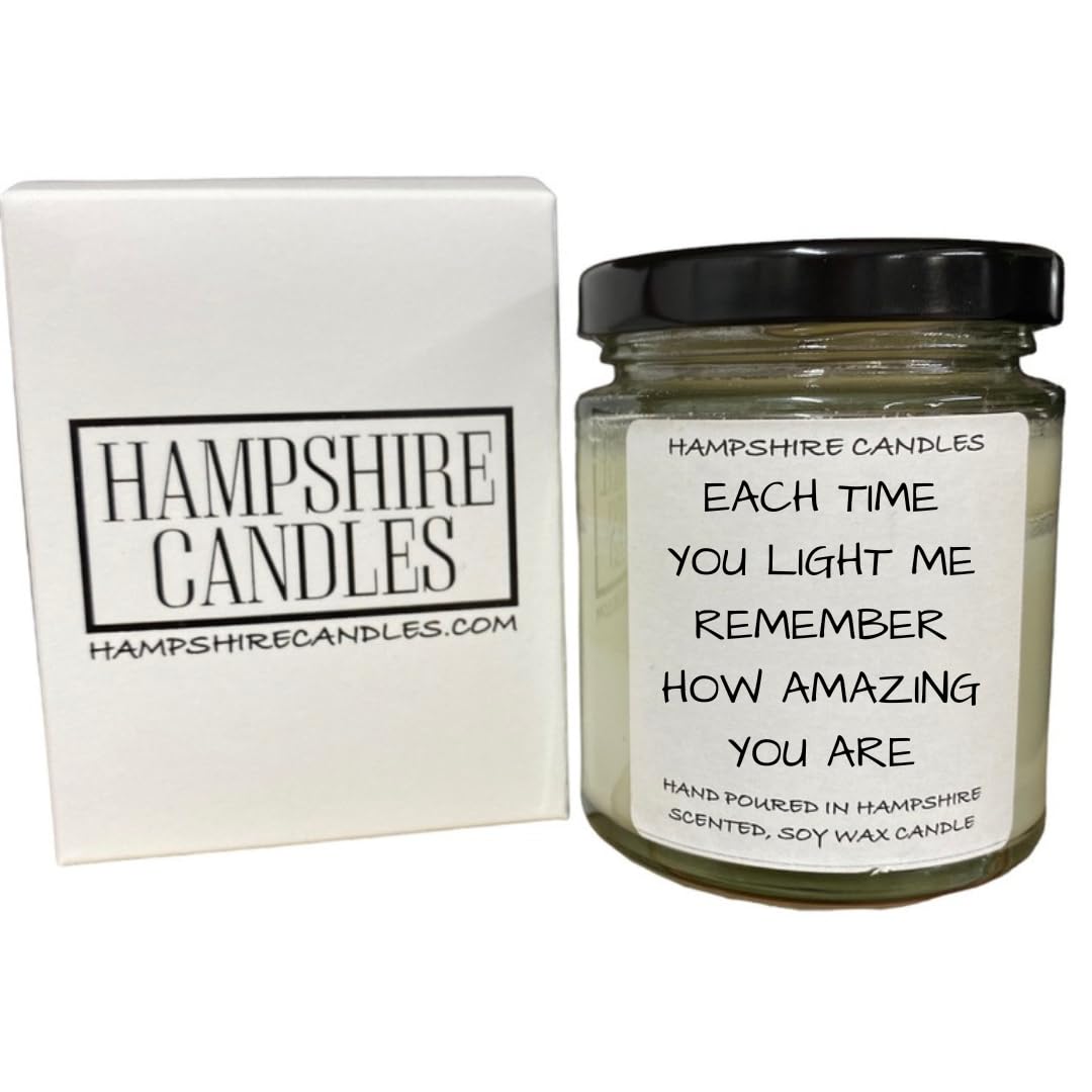 Remember How Amazing You Are Candle Gift | Highly Scented | Natural Eco Soy Wax | Handmade (SEA BREEZE)