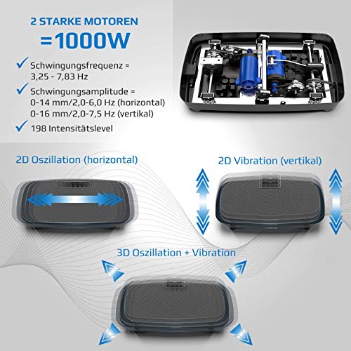 Kinetic Sports 3D Vibrationsplatte VPX800 VITAL Trainer PRO +2 leistungsstarke Motoren +Intuitiv +Leicht zu Bedienen… – Bild 5