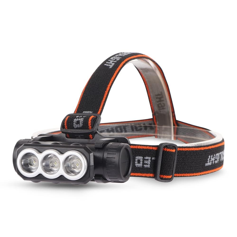 Care 4 USB Rechargeable 3 Bulb Headlamp Long Range Upto 100 Metre Best for Trekking and Camping-image-5