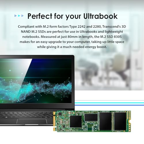 Image of Transcend 256GB M.2 2280 SATA III 6Gb /s SSD | 3D NAND Flash | DDR3 DRAM Cache | Read /Write - up to 530 /400 MB /s | 140 TBW | 5 Yrs. Warranty | TS256GMTS830S
