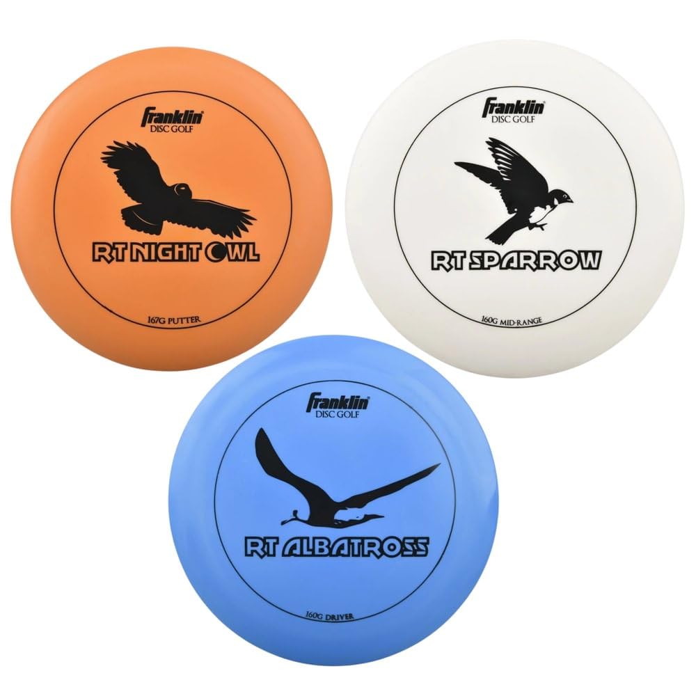 Franklin Sports Disc Golf Discs Set - Disc Golf Equipment Starter Set
