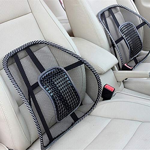 Rückenstütze Mesh-Kissen, Auto-Mesh Stuhl Rückenpolster Lordosenstütze mit Luftstrom-Mesh Elastischer Riemen Massagekissen Mesh Relief Lendenwirbelstütze Auto Truck Office Home-Kissensitz für Car Home Cover