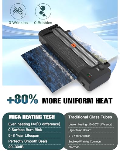 11 x 17 Laminator Machine with Auto Paper Feed, Never Jam A3 Plastifieuse Thermique, 10-in-1 Lamination with 20 Laminating Sheets, Cutter, Trimmer, Corner Rounder for Office School image 1