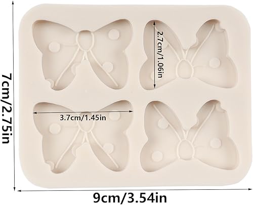 Miniatura 10 de QDMOLDS Mini lazos de silicona para fondant, dulces de azúcar, para tartas de dulces, moldes de manualidades para decoración de pastel de cumpleaños