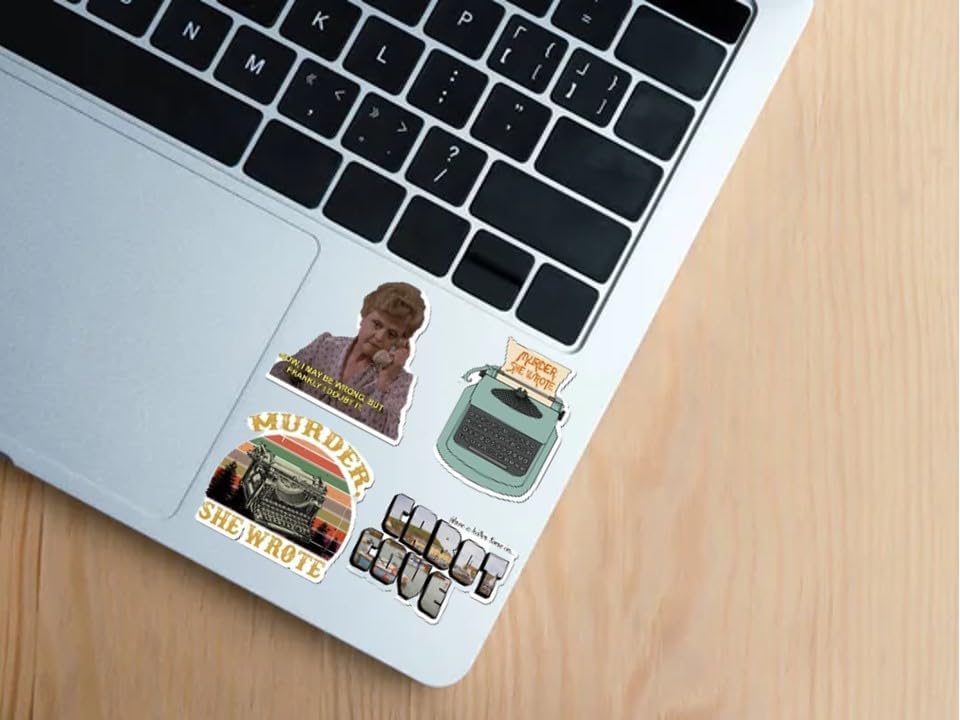 Miniatura 2 de Paquete de 20 calcomanías de asesinato con texto en inglés "SHE", vinilo impermeable, estético, SUV, camión, colorido, portátil, bicicleta,