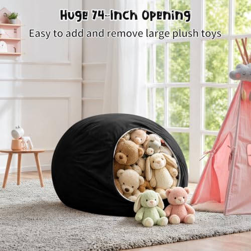 Nobildonna Sitzsack-Stuhlbezug (ohne Füllung) für Kinder und Erwachsene, Sitzsack, Stofftieraufbewahrung, ohne Füllung… – Ansicht 6