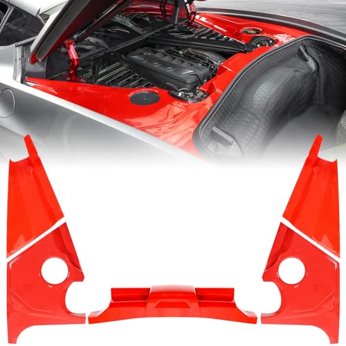 Engine Bay Side Panel Cover Engine Compartment Surround Overlay Compatible with for 2020-2026 Chevy Corvette C8 Stingray E-Ray Z51 Z06 Coupe Engine Bay Decorative Panels Trim Cover Accessories