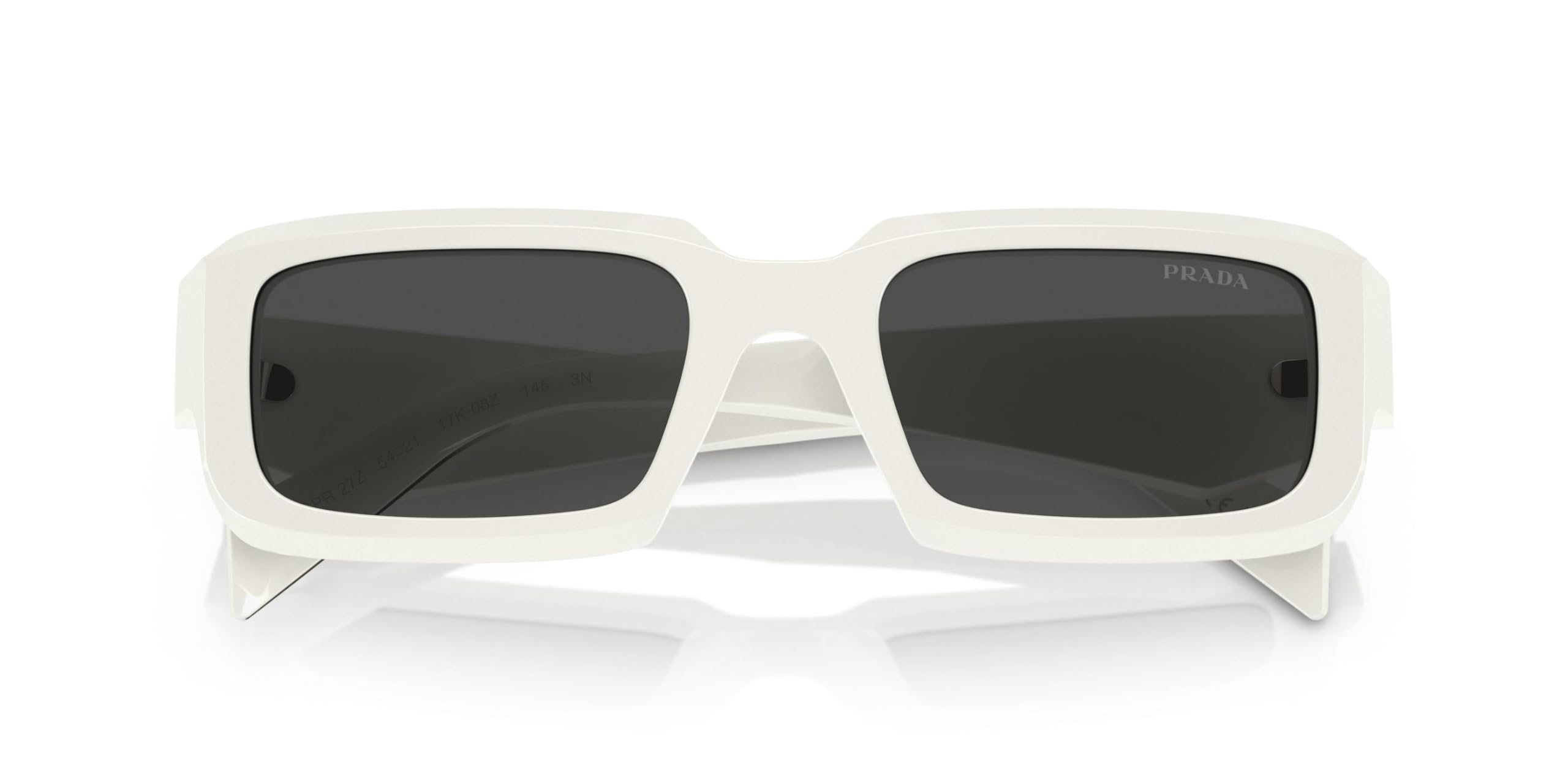 Prada PR 27ZS White/Dark Grey 54/21/145 Herren Sonnenbrille, GRAU