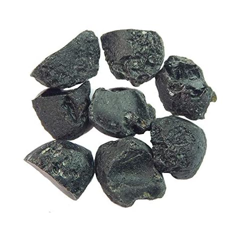 Myhealingworld Natural Unpolished Black Tektite Meteorite Rough Stones for Making Rough Jewelry. (20 Gram Approx.) Cover