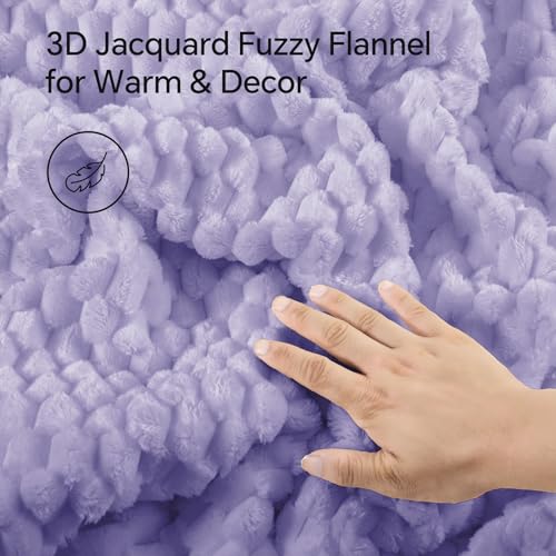 Image of BEDELITE Fluffy Twin Comforter Set - Light Purple Fleece Soft Comforter for Twin Size Bed, Luxury Warm Bedding Set for Winter, Fuzzy Bed Set 2 Pieces (1 Comforter, 1 Pillowcase)