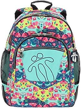 Totto MA04ECO029 Children's Backpack, Flower Design, Sky Blue, 52