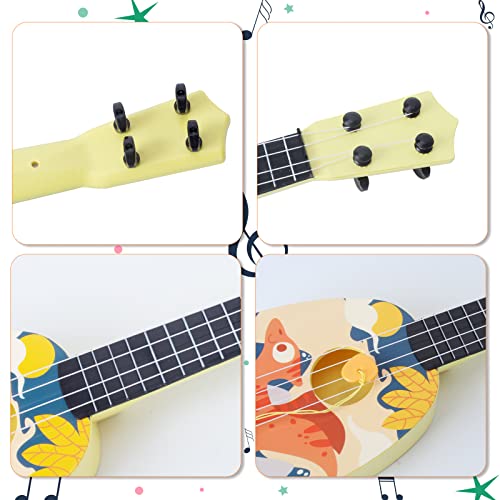 Yoloplus+ 15 Inch Toddler Ukulele Guitar Toy 4 Strings Mini Guitar For Kids - Children Musical Instruments Educational Learning Toy (17 Inch Yellow Color) #TOP3