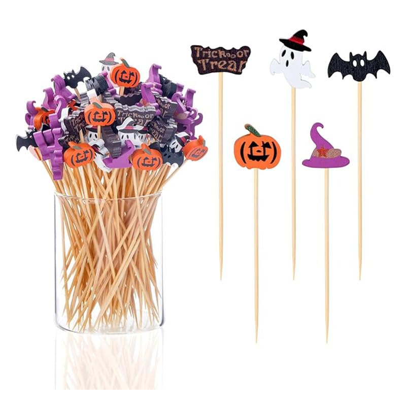 Amazon.co.jp: SITEDAN ハロウィン カクテルピック フルーツピック 100