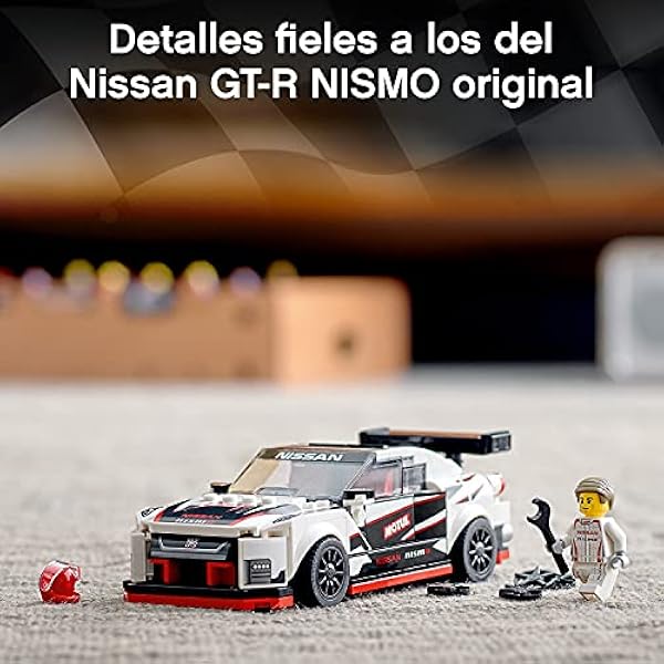 LEGO 76896 Speed Champions Nissan GT-R NISMO, Modelo de Coche de Carreras de Juguete para Niños 7 Años con Mini Figura