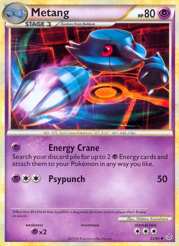 Pokemon Legend HS2 Unleashed Single Card Metang #33 Uncommon [Toy]