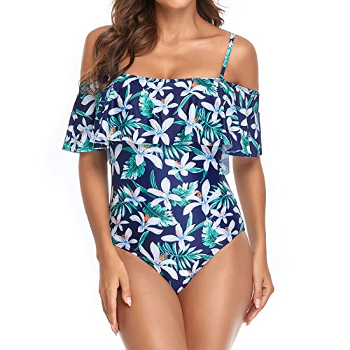 Maillot de bain une pièce pour femme complexée coupe couvrante XXL blanc