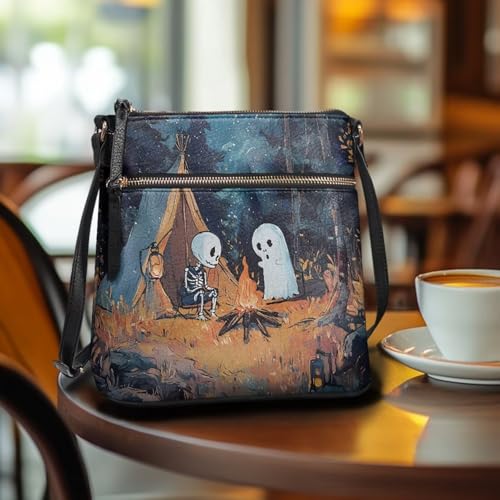HUGS IDEA Halloween Crossbody Bag Women's Trendy Shoulder Bag Fashion Hobo Handbag3