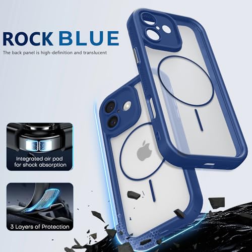 Image of Enflamo Back Cover Case for iPhone 17 Polycarbonate Matte | Ultra Hybrid | Lens Protection & Raised Edges (Blue)