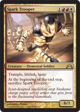 Amazon.co.jp: MTG 英語版 GTC-EN199 Spark Trooper 火花の強兵 (多色