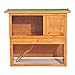 PawHut Conejera Madera Jaula para Conejos o Casa para Animales Pequeños 90x45x80cm...