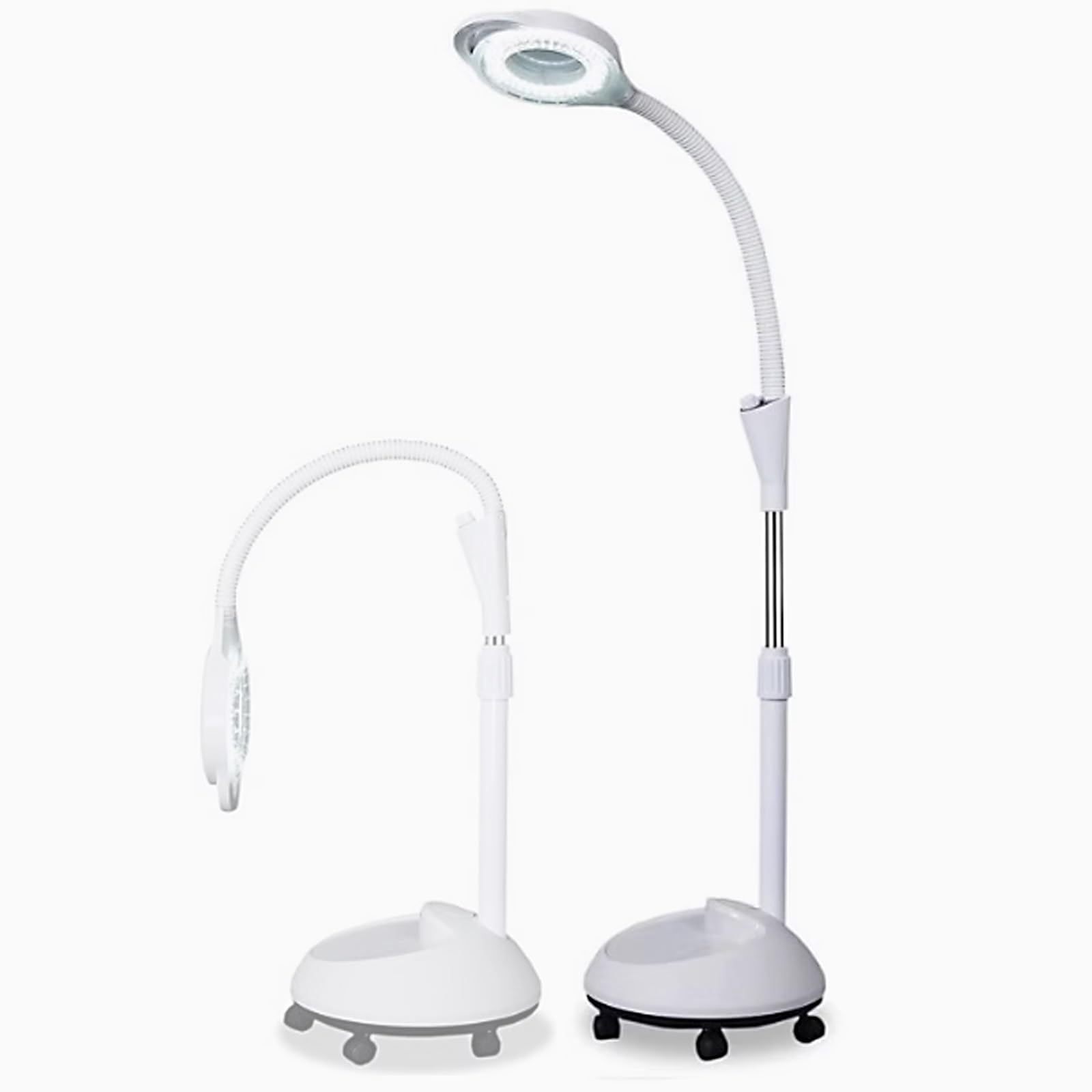 Lampe d'Examen Chirurgicale Mobile, Lampe Chirurgicale Flexible À Col de Cygne avec Loupe 8X, Luminosité Réglable en Hauteur pour Consultation Externe