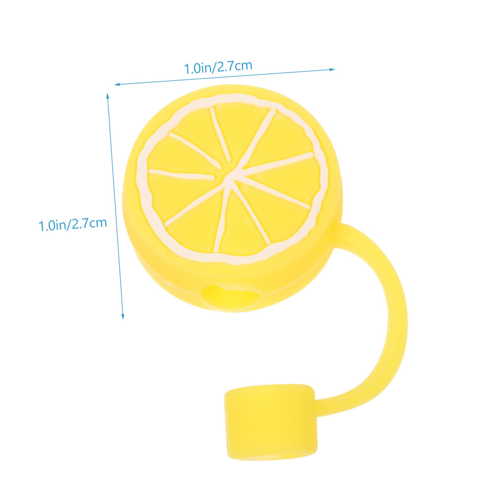 Cabilock 5 Sätze Zitronenstrohstecker Klare Strohhalme Wiederverwendbar Smoothie-strohhalme Kuschelig Cutermesserser Strohabdeckung Strohhalme Für Partys Aus Silikon Kieselgel 6 Stück * 5