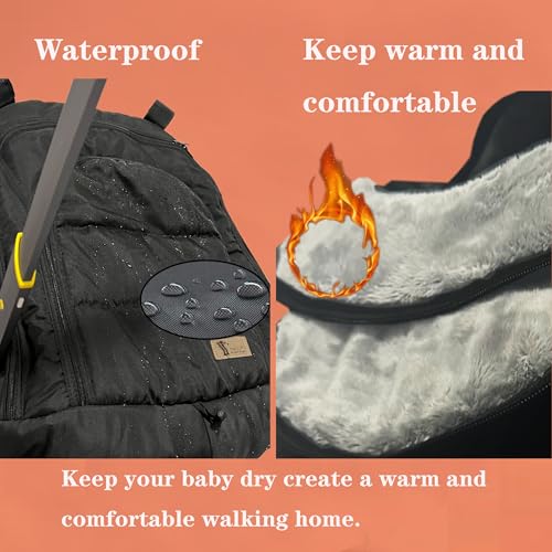 Image of Car Seat-Covers for Babies Winter - Heavy-Warm Baby Car Seat Cover for Boy Girl Cold Weather Shield Protection,Waterproof Covers Windproof Keep Baby Cozy with Earflap for More Breathable