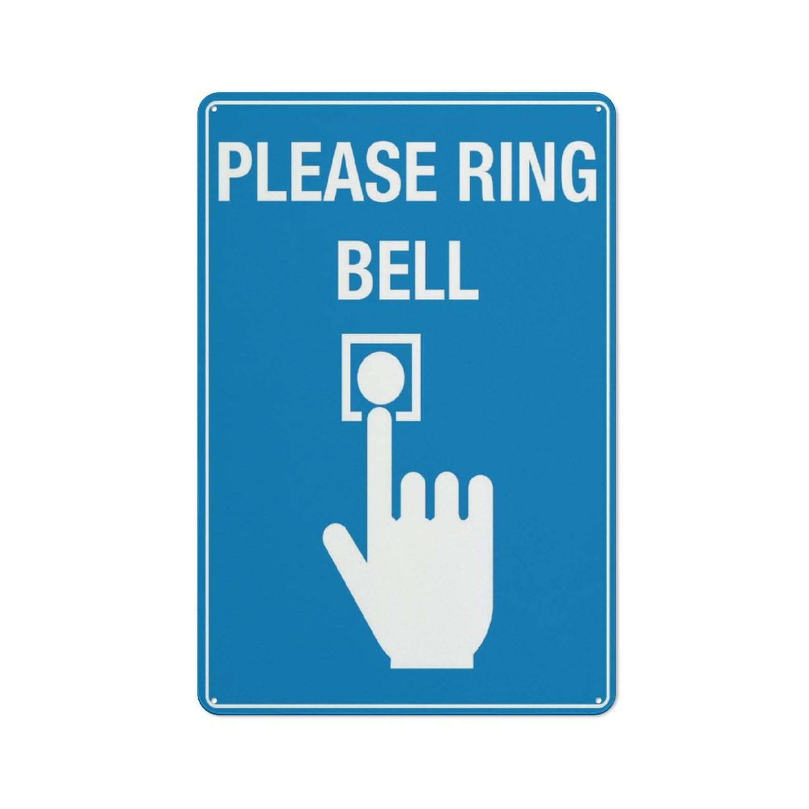Please Ring Bell Blue Sign 8""X12"" Rust Free Aluminum Signs Outdoor, Metal Tin Sign For Home, Business, Yard