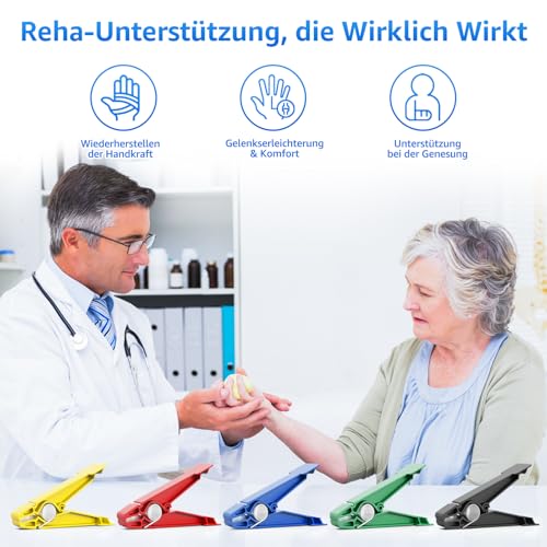 FitBeast Finger-Pinch-Trainings-Set mit 5 abgestuften Widerstandsstufen, Handtrainer, Fingerstärker, Griff-Trainingsgerät für Stärkung
