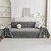 MYSKY HOME Couch Covers for Sofa, Dog Couch Cover Protector, Dark Grey Lines Sofa Covers for Sectional L Shape, Pets Couch Throw Cover Washable Durable Large Couch Cover for Dogs, Cats, 71